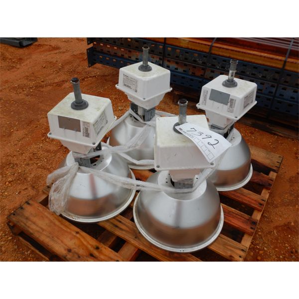 (4) HALOGEN WAREHOUSE LIGHT FIXTURES