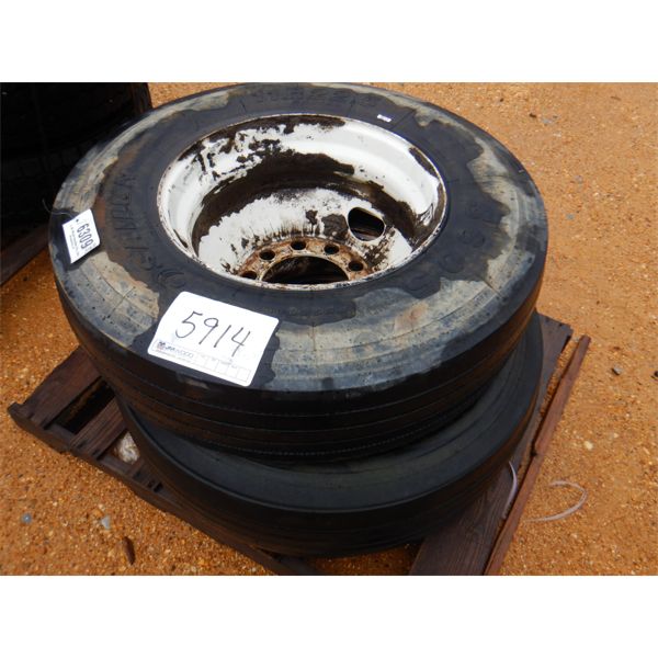(2) 11R22.5 TIRES & RIMS (A2)