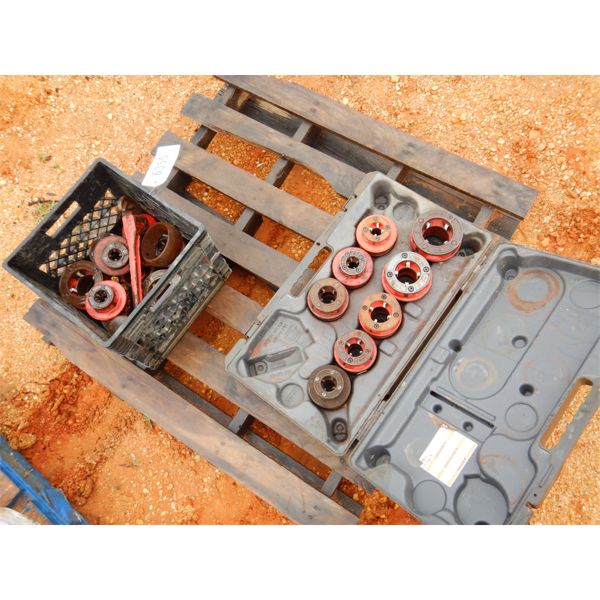 (1) PALLET RIDGID PIPE DIE'S (B9)