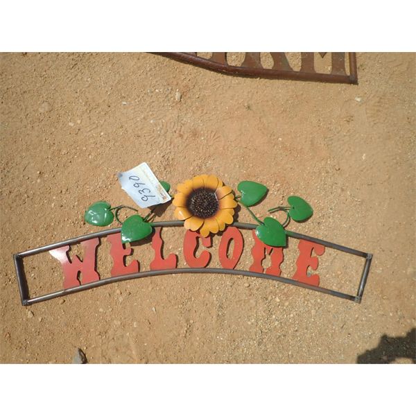 SUNFLOWER WELCOME METAL SIGN (C-6)