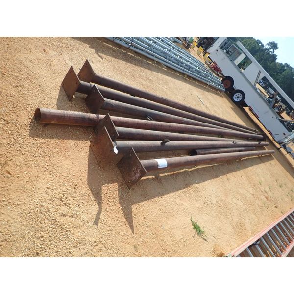 (7) 27' METAL POLES (B-9)