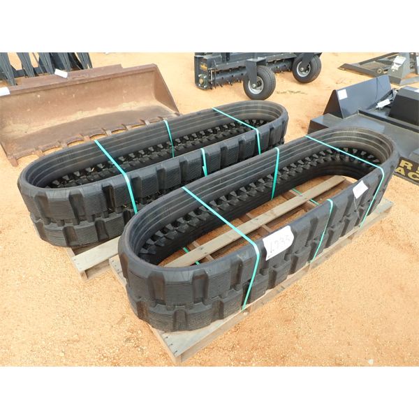 (1) SET 18" RUBBER TRACKS, fits skid steer loader (B5)