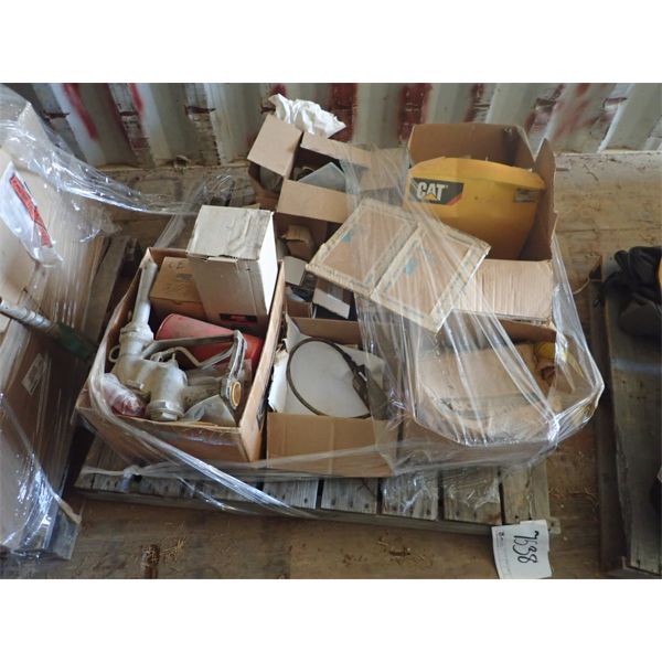 (1) PALLET OF MISC FILTERS, NOZZLES, HARDWARE & ASSORTED PARTS