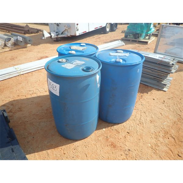 (3) BLUE 55 GALLON BARRELS