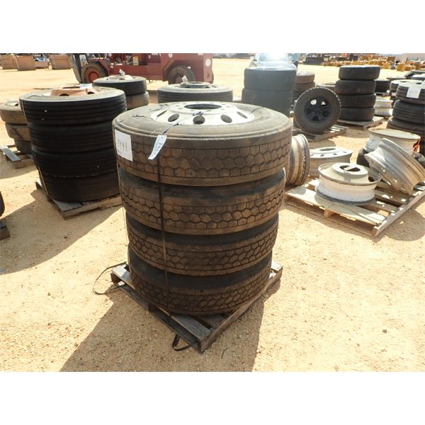 (4) 295/75R22.5 TIRES & ALUMINUM RIMS (A-1)