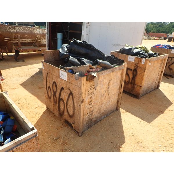 (1) BOX TRAILER TARPS, TIE DOWN STRAPS & CHAIN (A-1)