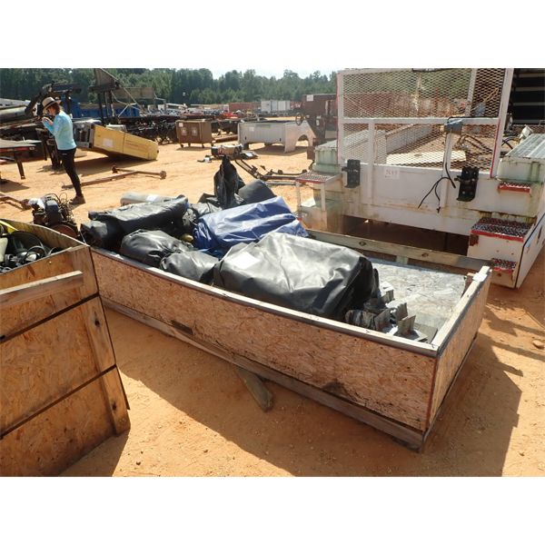 (1) BOX TRAILER TARPS, TIE DOWN STRAPS & CHAIN (A-1)