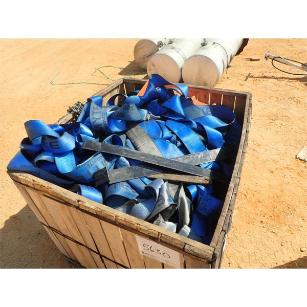 (1) BOX TRAILER TARPS, TIE DOWN STRAPS & CHAIN (A-1)