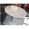 Image 1 : KNOLL FLORENCE OVAL 78" SATIN CARRARA MARBLE DINING TABLE RETAIL $9288 US