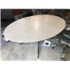 Image 2 : KNOLL FLORENCE OVAL 78" SATIN CARRARA MARBLE DINING TABLE RETAIL $9288 US