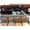 Image 2 : GREY CUSTOM 6.5' X 6.5' RECEPTION DESK COMES WITH DARKWOOD MOBILE PEDESTAL