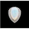 Image 2 : 8.65 ctw Opal and Diamond Ring - 14KT White Gold
