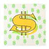 Image 1 : Dollar Sign (White) by Steve Kaufman (1960-2010)