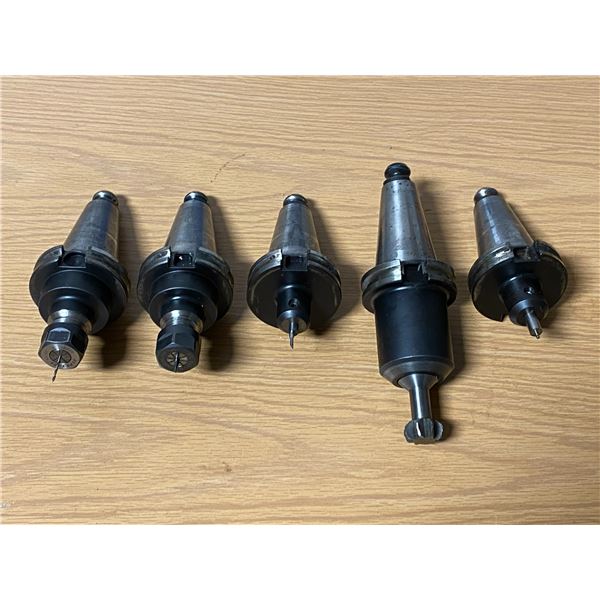 Lot of (5) Parlec CAT 40 Tool Holders