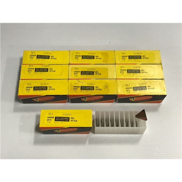 Lot of (100) Valenite #TPG 433J VC3 Carbide Insert