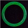 Image 2 : Chinese Green Jadeite Carved Bangle