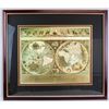 Image 2 : World Map on Gold Foil Framed