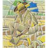 Image 1 : Mexican Oil on Paper Signed Diego Rivera