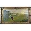 Image 1 : Little Girl on the Beach Original Oil Painting   [133292]
