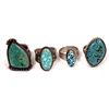 Image 1 : Navajo Turquoise Rings sizes 6 3/4, 8 1/2, 8 3/4, 9 3/4  [147081]