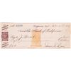 Image 1 : Rarest Nevada Revenue Check: Chollar Potosi Mining Co. w/ Violet Nevada Stamp  [144768]