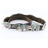 Image 1 : Sterling Silver & Turquoise Bear Concho Belt
