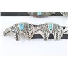 Image 3 : Sterling Silver & Turquoise Bear Concho Belt