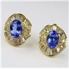 Image 2 : Gorgeous Tanzanite and Diamond Earrings