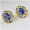 Image 3 : Gorgeous Tanzanite and Diamond Earrings