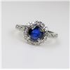Image 3 : Beautiful Ceylon Blue Sapphire and Diamond Ring