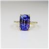 Image 3 : Brilliant 6.15 carat Tanzanite and Diamond Ring