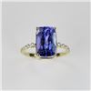 Image 4 : Brilliant 6.15 carat Tanzanite and Diamond Ring