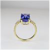 Image 5 : Brilliant 6.15 carat Tanzanite and Diamond Ring