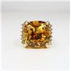 Image 1 : Fantastic Citrine and Diamond Ring