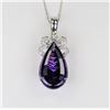 Image 1 : Spectacular Large Amethyst and Diamond Pendant