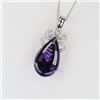 Image 2 : Spectacular Large Amethyst and Diamond Pendant