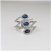 Image 1 : Irresistible Blue Sapphire and Diamond Ring