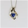 Image 1 : Brilliant Tanzanite and Diamond Pendant