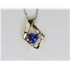 Image 2 : Brilliant Tanzanite and Diamond Pendant