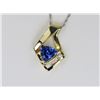 Image 3 : Brilliant Tanzanite and Diamond Pendant