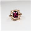 Image 2 : Beautiful LEVIAN Red Garnet and Diamond Ring