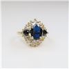 Image 1 : Wonderful Blue Sapphire and Diamond Ring