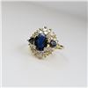 Image 3 : Wonderful Blue Sapphire and Diamond Ring