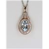 Image 1 : Beautiful Aquamarine and Diamond Pendant