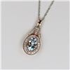 Image 3 : Beautiful Aquamarine and Diamond Pendant