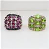 Image 1 : Lot of 2 Glam Gem Fashion Rings