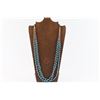 Image 1 : 3 Strand Navajo Heishi & Turquoise Necklace