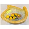 Image 1 : LARGE CERAMIC 11" WIDE FRUIT DISH FRUIT INCLUDED