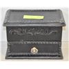 Image 1 : BLACK WOOD JEWELRY BOX W/ ESTATE VINTAGE JEWELRY