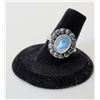 Image 1 : 21)  NATURAL OVAL RAINBOW MOONSTONE RING SET